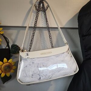 Kendra Scott Clear and White Shoulder Bag